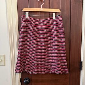 Etcetera Red and Black Striped A-Line Skirt